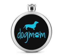 Dachshund Dog Mom - Botella de vino portátil para licor, bonita botella de vino de acero inoxidable