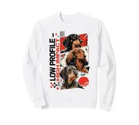Dachshund Dog Pop Art Perfil bajo Alto Impacto Sudadera