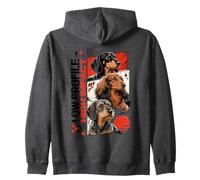 Dachshund Dog Pop Art Perfil bajo Alto Impacto Sudadera con Capucha