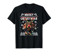 Dachshund Dog Reno Navidad a Juego Familia Niños Camiseta