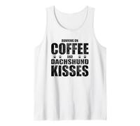 Dachshund Dog Saying Coffee and Boxer Love Dog Dueño Camiseta sin Mangas
