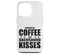 Dachshund Dog Saying Coffee and Boxer Love Dog Dueño Carcasa para iPhone 13 Pro