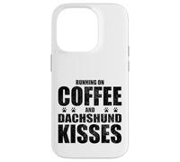 Dachshund Dog Saying Coffee and Boxer Love Dog Dueño Carcasa para iPhone 14 Pro