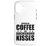 Dachshund Dog Saying Coffee and Boxer Love Dog Dueño Carcasa para iPhone 16