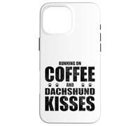 Dachshund Dog Saying Coffee and Boxer Love Dog Dueño Carcasa para iPhone 16 Pro MAX