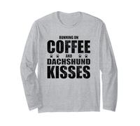 Dachshund Dog Saying Coffee and Boxer Love Dog Dueño Manga Larga