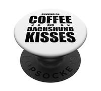 Dachshund Dog Saying Coffee and Boxer Love Dog Dueño PopSockets PopGrip Adhesivo
