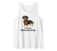 Dachshund Dogs Don't Cuddle They Take Hostages - Diseño Divertido Camiseta sin Mangas