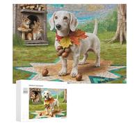 Dachshund en Miniatura Puzzle 1000 Piezas Rompecabezas Familiar 3D Linda Mascota Obra De Arte Colorido para Hombres Y Mujeres A 14 Años Aliviar Estrés DIY Creativo 300 PCS