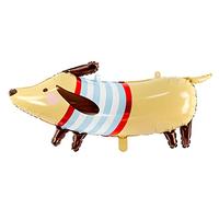 PartyDeco Globo de aluminio Mylar en forma de Dachshund 90 x 40 cm