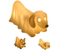 Dachshund Ghost Lamp, French Bulldog Glowing Ghost Dogs Night Light, Cute Halloween Decor Statues Nightlight, Spooky Cute Night Light for Dog Lovers, Home Decor Gift in The Dark Party Display (B)