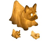 Dachshund Ghost Lamp, French Bulldog Glowing Ghost Dogs Night Light, Cute Halloween Decor Statues Nightlight, Spooky Cute Night Light for Dog Lovers, Home Decor Gift in The Dark Party Display (A)