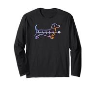 Dachshund Heartbeat con huella de perro Manga Larga