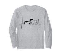 Dachshund Heartbeat EKG Pulse Doxie Dog Lover Dueño de Mascota Manga Larga