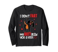 Dachshund I Didn’t Fart My Butt Blew You A Kiss Funny Dog Manga Larga
