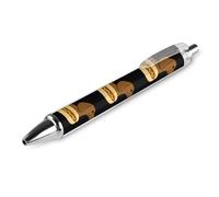 Dachshund in Hot Dog Bun con Mostaza, bonito bolígrafo retráctil de 0,5 mm, escritura fina y suave para el hogar, oficina, negro, 1 unidad como se muestra en la imagen 1