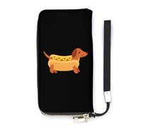 Dachshund in Hot Dog - Cartera delgada con diseño de perro salchicha para mujer, bolso de mano, bonito bolso de mano, tarjetero