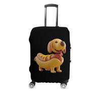 Dachshund in Hot Dog - Funda para equipaje de viaje, lavable, antiarañazos, protector de maleta, Estilo:, S