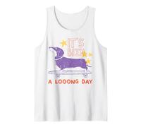Dachshund It's Been A Looong Day Stars Camiseta sin Mangas