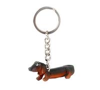 Dachshund llavero Dexter - Perros de piel de monkimau en marrón, negro (5 x 2 x 4 cm LxBxH), cada uno 1 pieza
