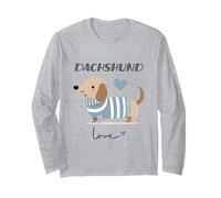 Dachshund Love Cute Dog Lover Pet Dueño Animal Design Manga Larga