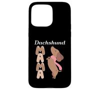 Dachshund Mama, Lindo Perro Salchicha de pie Carcasa para iPhone 15 Pro MAX