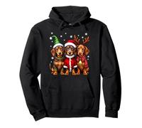 Dachshund Navidad Perros Divertido Santa Reno Elfo Sudadera con Capucha