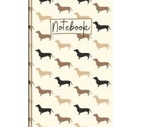 Dachshund Notebook: Cute Dachshund Lined Journal, Novelty Dachshund Gift for Anyone who Loves Dachshunds or Sausage Dogs - Cream