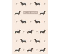 Dachshund Notebook Hardcover: Cute Aesthetic Lined Journal for Dachshund Dog Lovers | Peach-Beige cover
