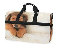 Dachshund Puppy - Bolsa de viaje para hombres, mujeres, niños, niñas y adolescentes, bolsa de gimnasio deportiva de gran tamaño con compartimento para zapatos, bolsa de entrenamiento para yoga, fin de