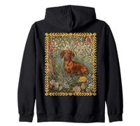 Dachshund Rojo en un jardín de Cuentos Vintage Sudadera con Capucha