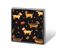 Dachshund Sausage Dogs Brooch Pins for Women Men Square Collar Lapel Pins Coat Jacket Accessories