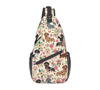 Dachshund Sling Bag, Chest Bag Daypack, Crossbody Sling Mochila para Viajes, Deportes, Correr, Senderismo