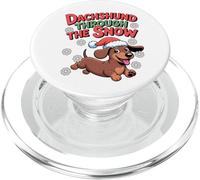 Dachshund Through The Snow Humor, Divertido Perro Salchicha navideño PopSockets PopGrip para MagSafe