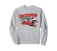 Dachshund Through The Snow Humor, Divertido Perro Salchicha navideño Sudadera