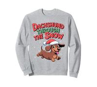Dachshund Through The Snow Humor, Divertido Perro Salchicha navideño Sudadera