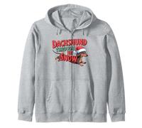 Dachshund Through The Snow Humor, Divertido Perro Salchicha navideño Sudadera con Capucha