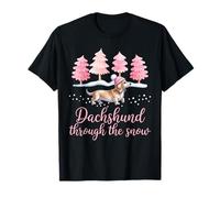 Dachshund Through The Snow Wiener Dog Christmas Camiseta
