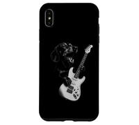 Dachshund Tocando Guitarra Rock Música Amante de Carcasa para iPhone XS Max