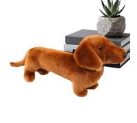 Dachshund Toy - Peluche de perro sausage de 37 cm con relleno de algodón de polipropileno | Realista & Cuddly Decorative Plush For Kids, Home, Sofa, Bedroom, Car, Parties, Halloween