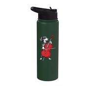Dachshund Weenie Playing Cello Musician Player Stainless Steel Insulated Water Bottle