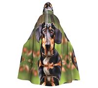 Dachshund Weiner - Capa con capucha negra elegante para perros salchicha, duradera y cómoda de llevar, novedad gótica y de fantasía única para todas las ocasiones