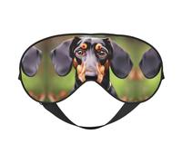 Dachshund Weiner - Máscara de dormir para perros y mascotas, bloqueo de luz perfecto, para viajes, yoga, siesta, correa totalmente ajustable