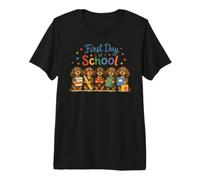 Dachshund Wiener Dog Primer día de Escuela Cachorros Camiseta Premium