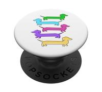 Dachshunds Retro Doxie Dog de IDA y Vuelta PopSockets PopGrip Adhesivo