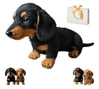 Dachy 2.0 Ai Powered Plush Dog, The Dachy 2.0 Perro para apoyo emocional, curación emocional a pedido, adornos y decoraciones de sofá de lujos de lujoso, el abrazo de comodidad que tienes Black