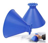 DACINHFB 2 Piezas Rascador de Hielo para Coche para DS 7 2022-2025, Redondo Herramienta de Eliminación Rápida de Hielo 360° para Parabrisas,Blue