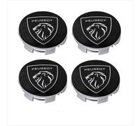 DACINHFB 4 Piezas Coche Tapacubos Centrales con Logo para Peugeot 208 2019-2024, Coche Protectores Tapas Centrales Antipolvo y Antiarranazos,Lion concave logo-60mm
