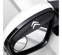 DACINHFB Espejo de Ángulo Muerto 2 en 1 con Visera de Lluvia para Retrovisor para Citroen C4 II Picasso 2013-2018, Espejo Auxiliar Giratorio 360° con Fibra de Carbono