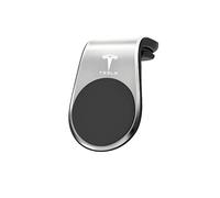 DACINHFB Soporte Móvil Coche Magnético para Tesla Model Y 2020 2021 2022 2023 2024 2025, Imán Potente N38 Sujeción Estable en Rejilla de Aire Accesorios Elegante y Compacto,Silver